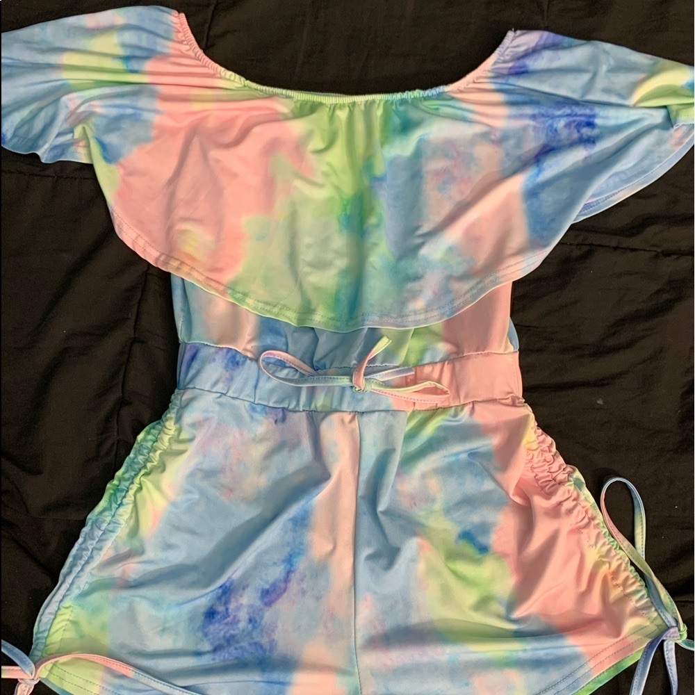 Size medium rainbow romper